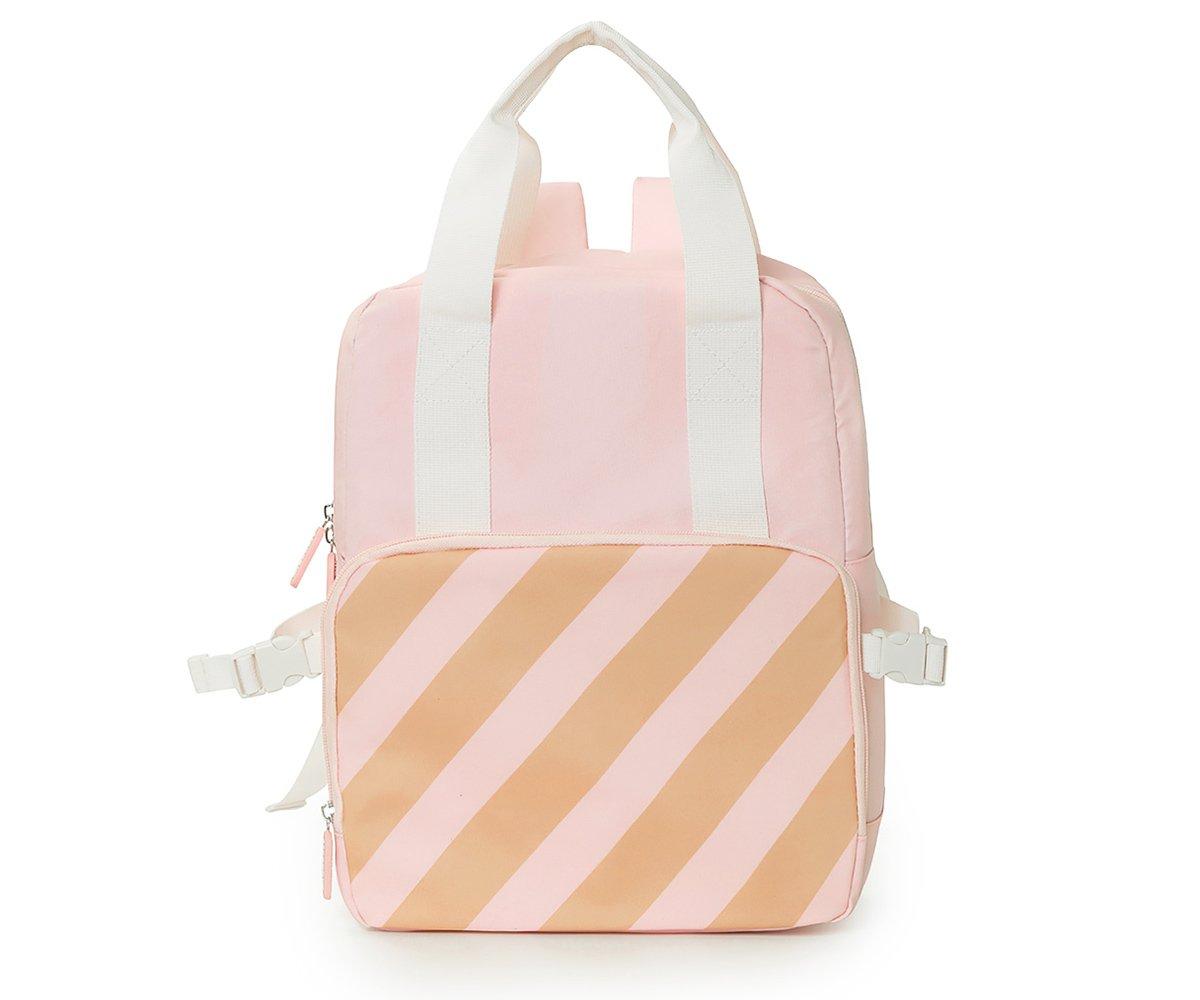Sac  Dos Isotherme Big Stripes Pink Personnalisable