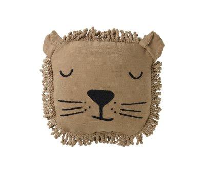 Embroidered Lion Cushion