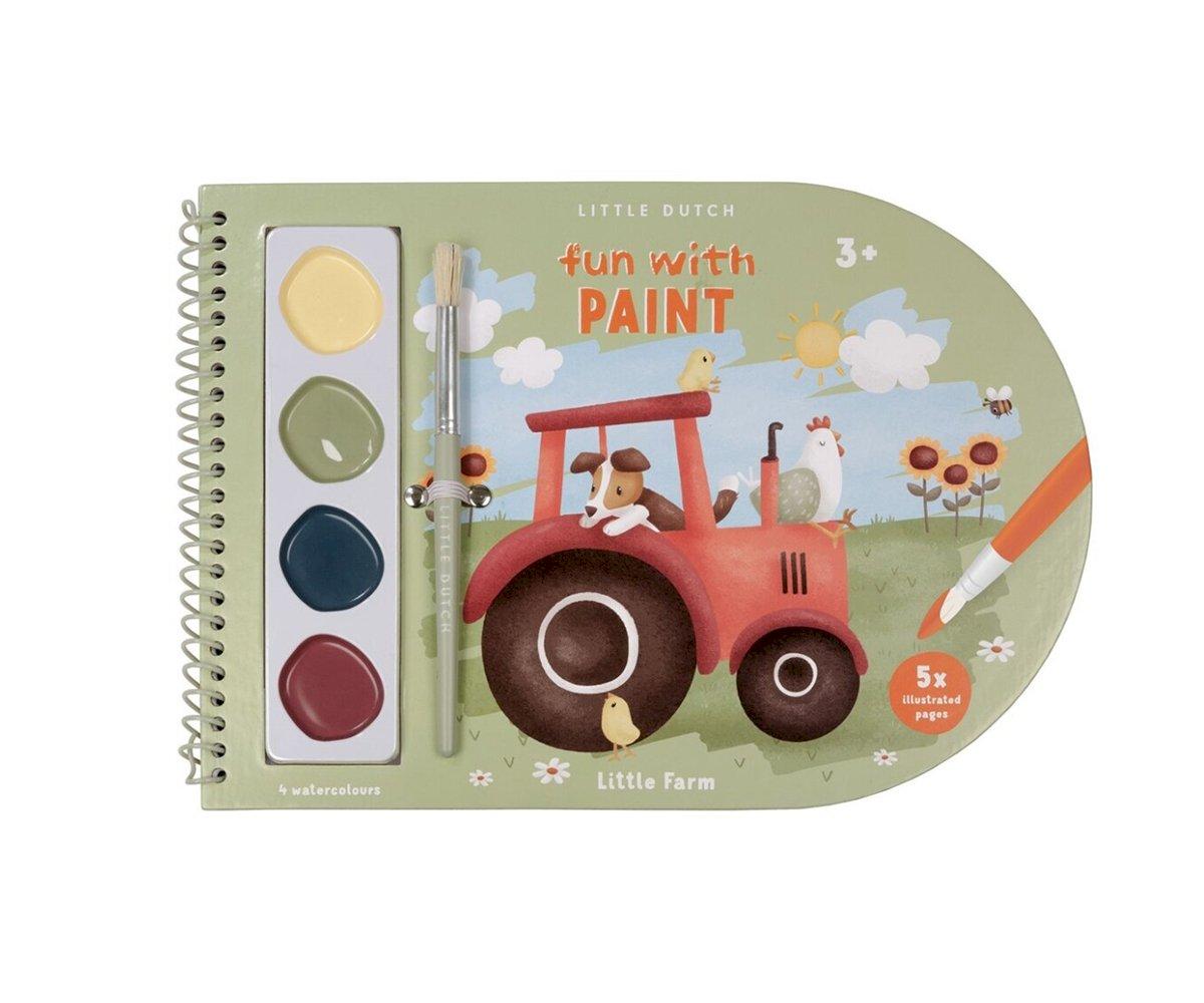 Libro para Colorear con Acuarelas Little Farm