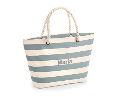 Borsa Spiaggia Natural-Grey Personalizzabile