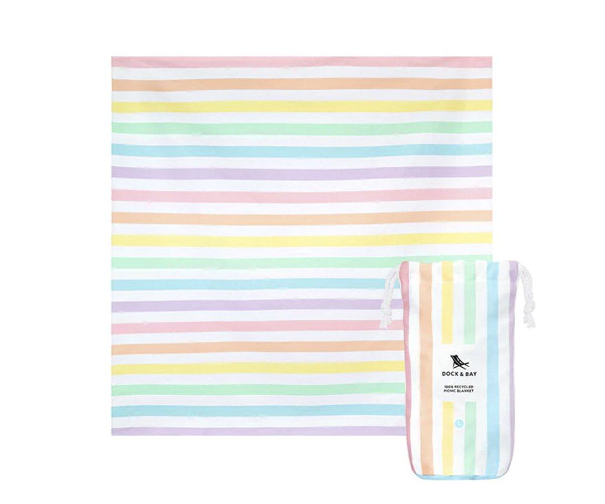 Manta de Playa y Picnic Rainbow Pastel