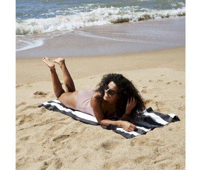 Large Microfiber Beach Towel Black Cabana Personalised
