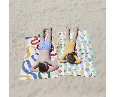 Serviette de Plage Large en Microfibre Doodle Mood Personnalisable