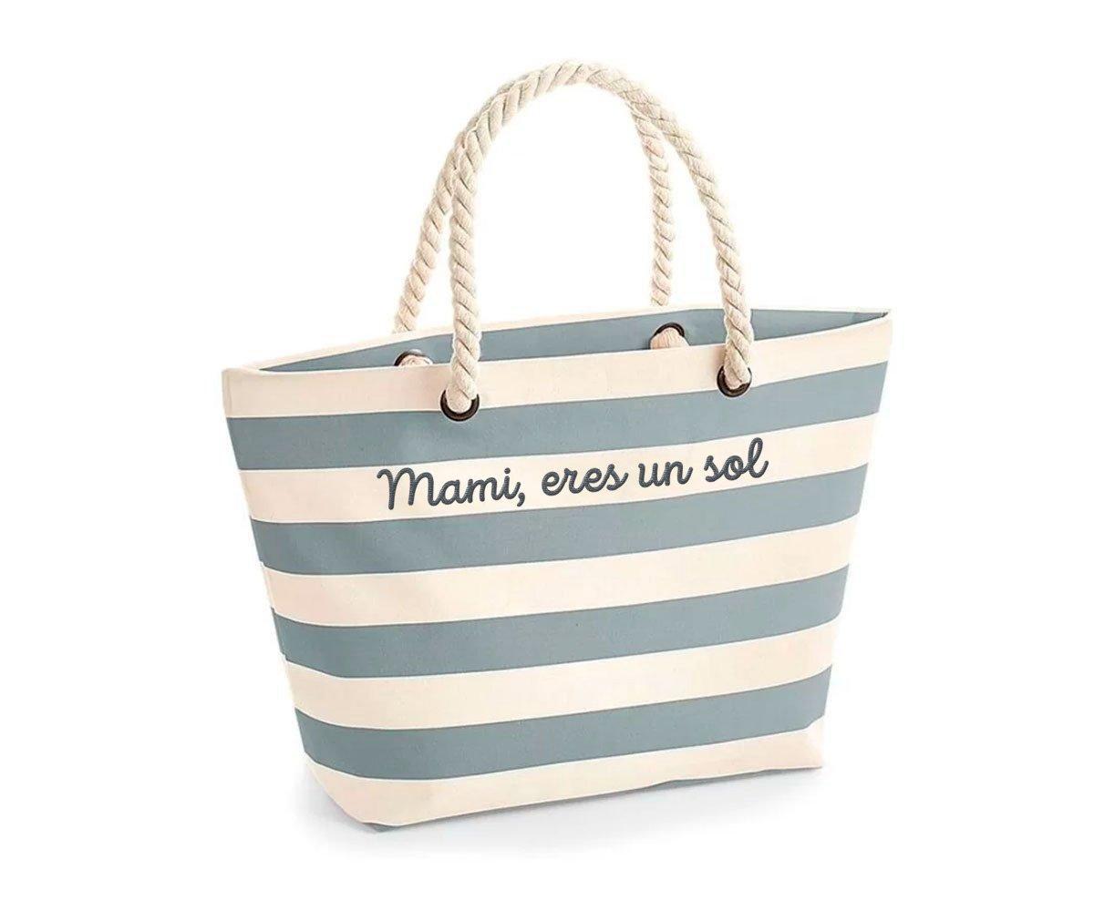 Borsa Spiaggia Natural-Grey Mami, Eres un Sol