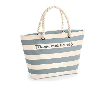 Borsa Spiaggia Natural-Grey Mami, Eres un Sol