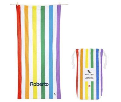 Serviette de Plage Large en Microfibre Rainbow Skies Personnalisable