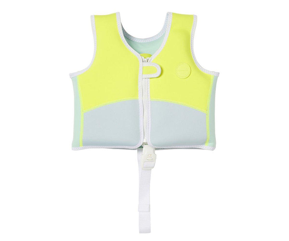 Giacca Galleggiante Salty the Shark 2-3 anni Aqua Neon Yellow