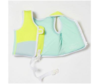 Chaleco Flotador Salty the Shark 2-3 aos Aqua Neon Yellow