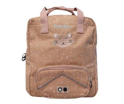 Mochila Escolar Grande Mr. Cat Personalizable