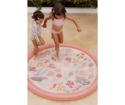Tapete de gua rosa Ocean Dreams com pulverizadores 150 cm