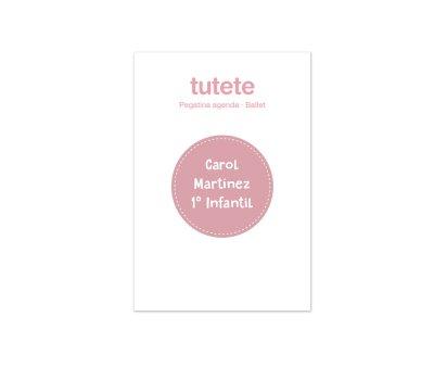 Adesivo Agenda Creche Personalizvel Tutete Ballet
