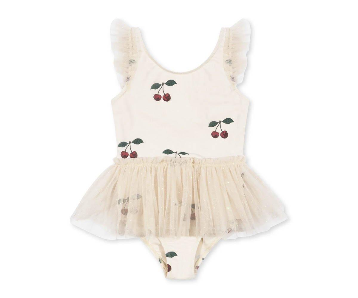 Costume da Bagno Cherry Glitter Volantino e Tut 