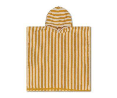 Poncho de Playa Stripes Amarillo/Blanco