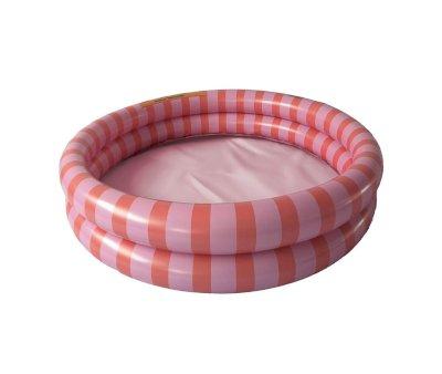 Piscina Gonfiabile Piccola Stripes Arancio-Rosso