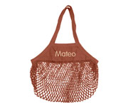 Bolsa Malla Orgnica Shopper Terracota Personalizable