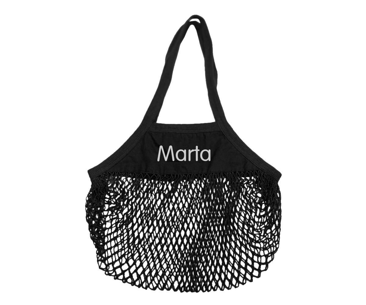 Bolsa Malla Orgánica Shopper Negra - Personalizado