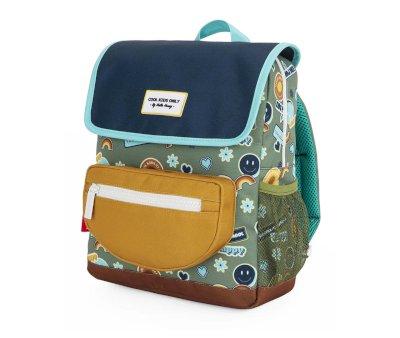 Mochila Escolar Solapa Smiley Personalizable