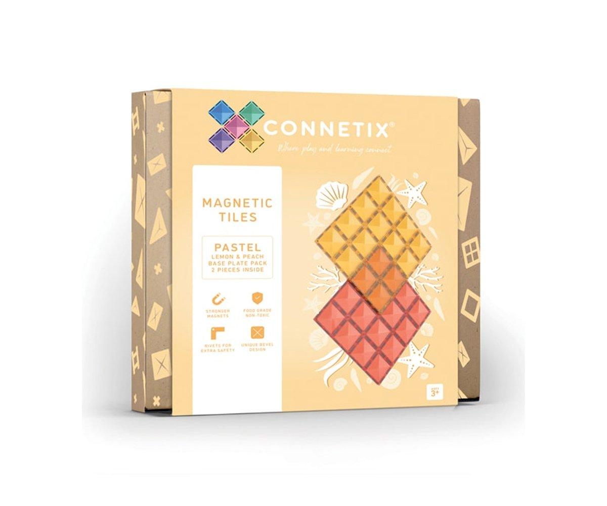 Pack Connetix Pastel Lemon & Peach Base Plate 2 Piezas