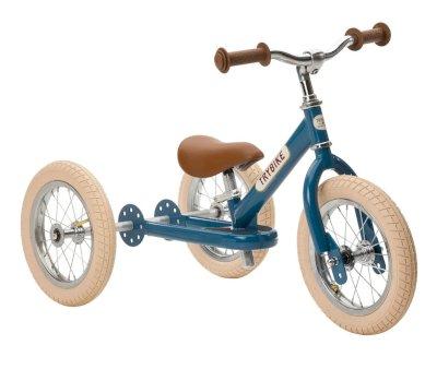 Bicicletas sin Pedales Trybike Azul + Kit Doble Rueda Trasera Blanco