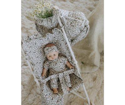 Large Doll Stroller with Amlie Cream Ruffles