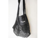 Borsa a Rete Organica Shopper Nero Personalizzabile