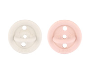 2 Chupetes Caucho Tutete Blush/Hueso