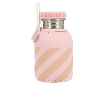 Bottiglia Acciaio Fodera Personalizzabile Big Stripes Pink 350ml