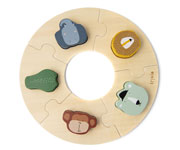 Puzzle Encajable Redondo Animales