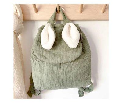 Mochila Pequea Gasa Conejo Verde Kaki Personalizable