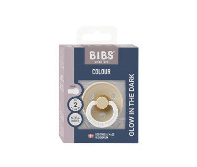 Sucette BIBS Colour Round Baby Blue GLOW