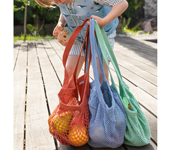 Borsa a Rete Organica Shopper Nero Personalizzabile
