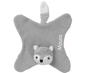 Doudou Anika Fox Cinza  Personalizvel