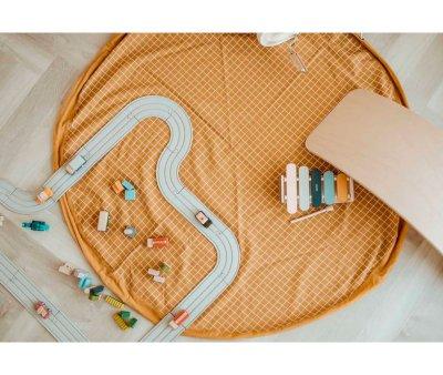 Reversible Organic Play & Go Sack Classic Mustard Check