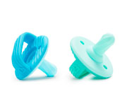 Pack Chupetes-mordedores silicona Munchkin (2 ud) + 3 meses Azul