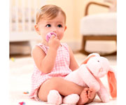 Pack Chupetes-mordedores silicona Munchkin (2 ud)   3 meses Rosa