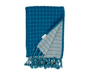 Manta Beb Cuadros Bright Blue