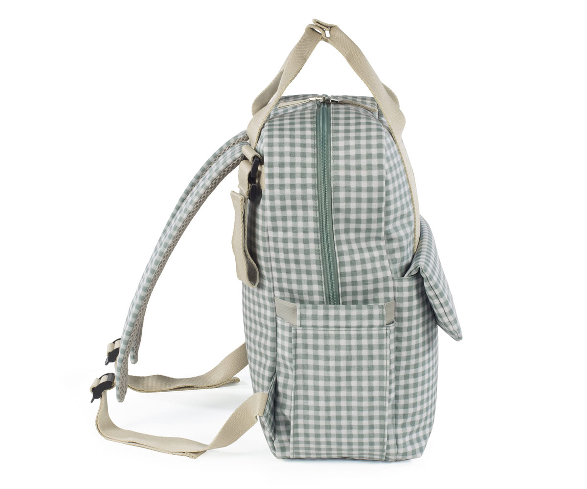 Mochila para Silla de Paseo I Love Vichy Verde - Tutete