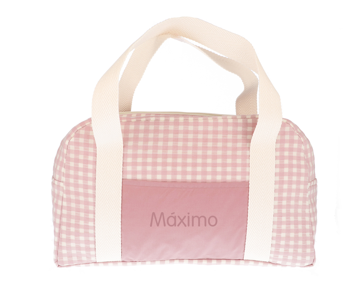 Sac De Sport Vichy Rose Personnalisable