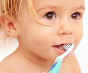 Cepillo de Dientes Iniciacin Flossbrush verde  0-3 aos