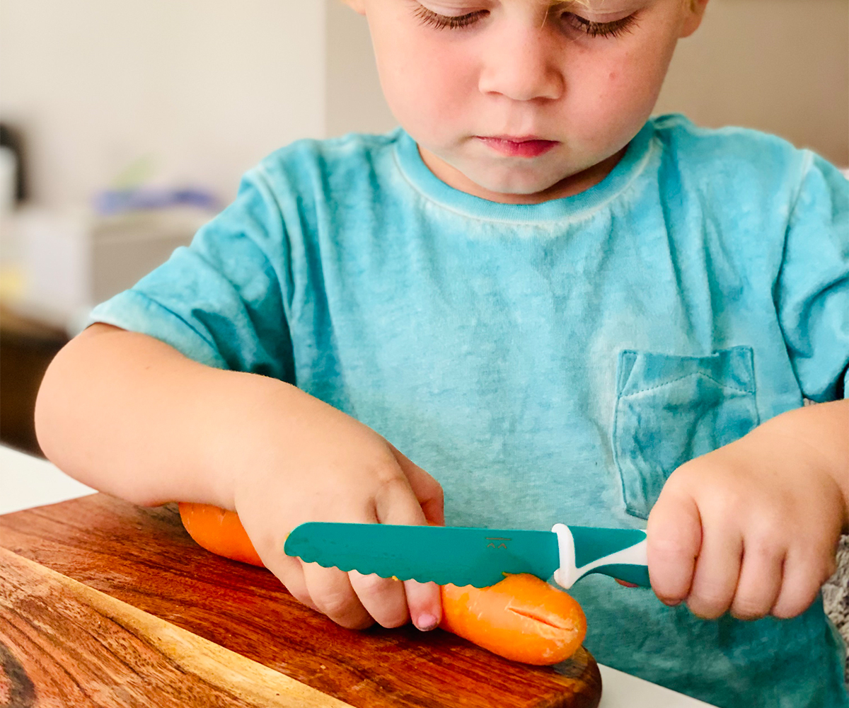 Faca Para Autonomia Infantil  Verde