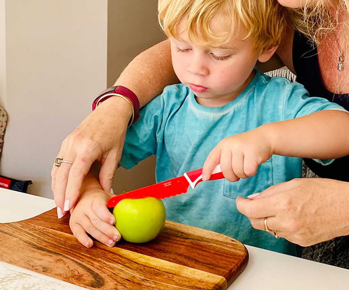 Couteau Autonomie Enfants Rouge