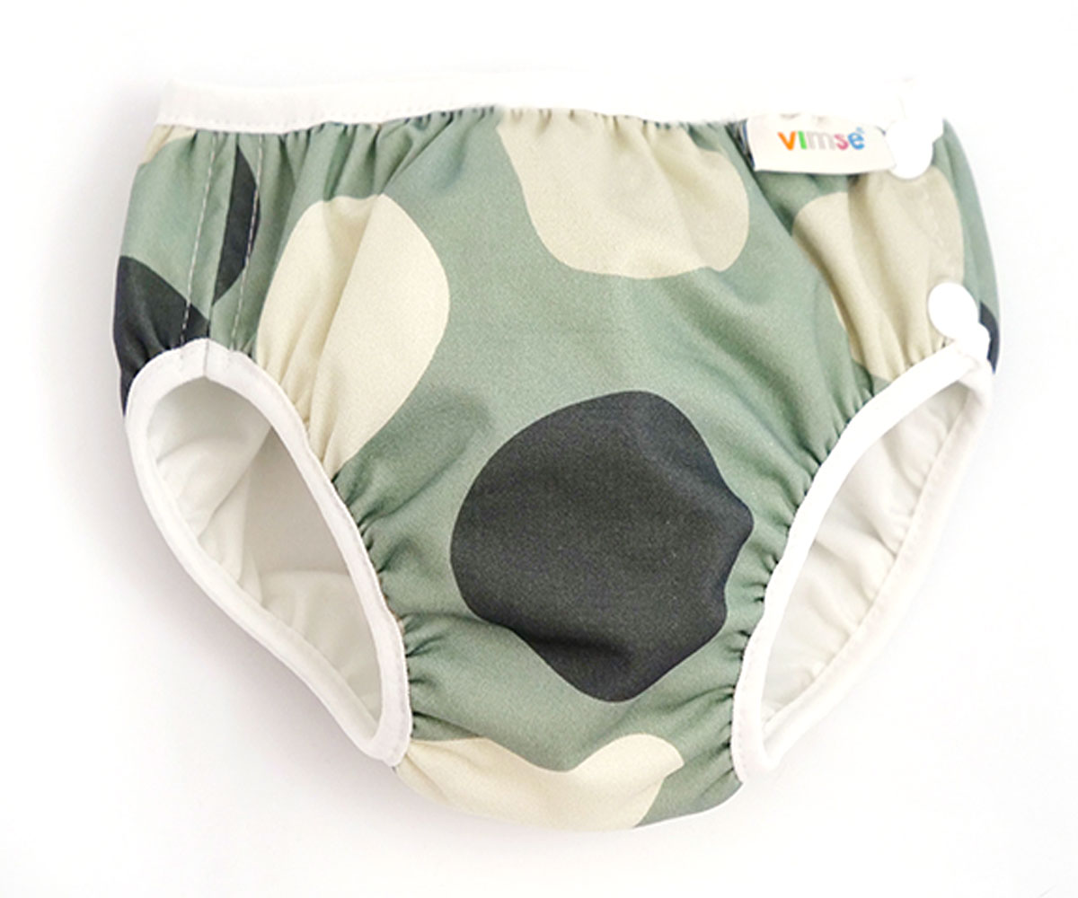 Maillot De Bain Couche-culotte Formes Vertes