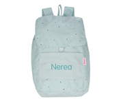 Mochila Tecido Grande Dots Sage Personalizado
