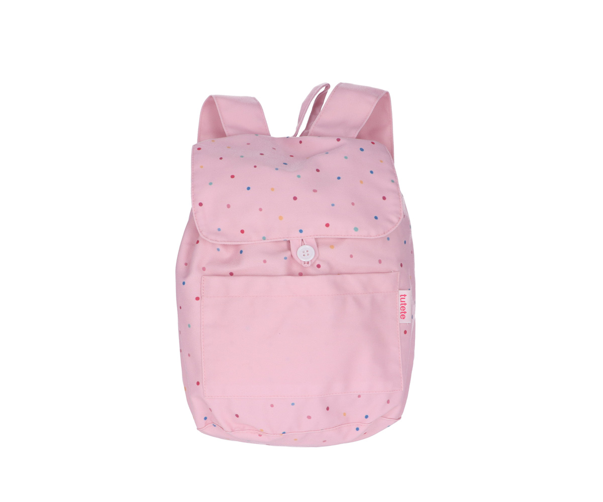 Zaino Piccolo Tela Personalizzabile Dots Pink - Tutete