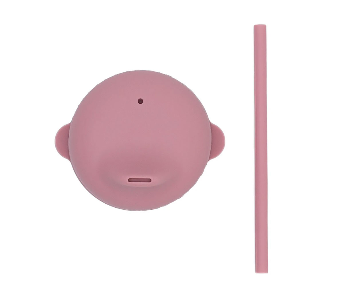 Couvercle Sippie Pour Tasse En Silicone Rose Poudré