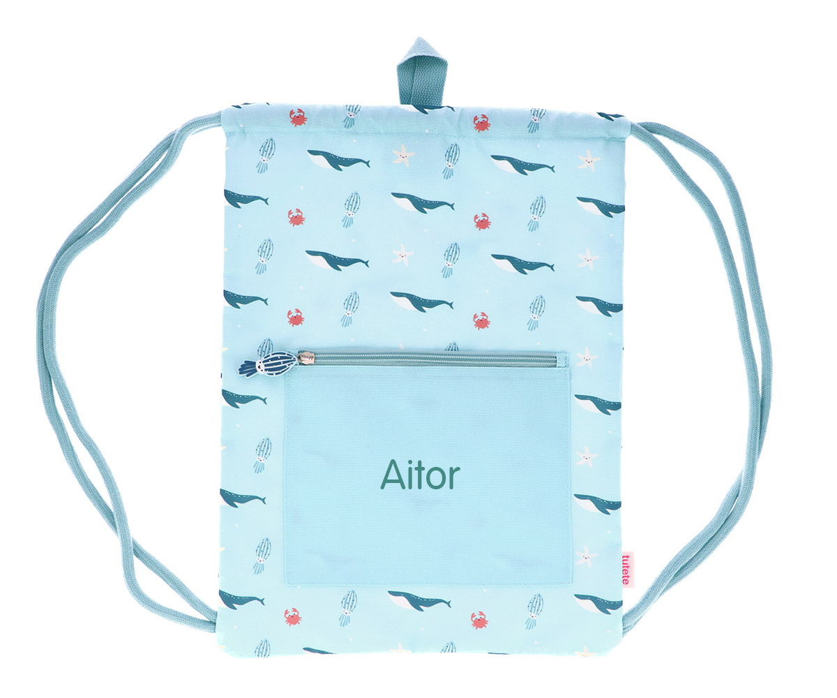 Sac cordon enfant personnalisé océan - Cadeau