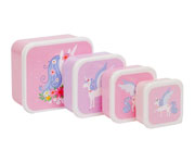 4 Cajitas Almuerzo y Snacks Unicorn
