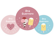 Pack 3 chapas Personalizadas Sugary