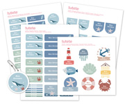 Pack Combinado Termo y Pegatinas Ocean
