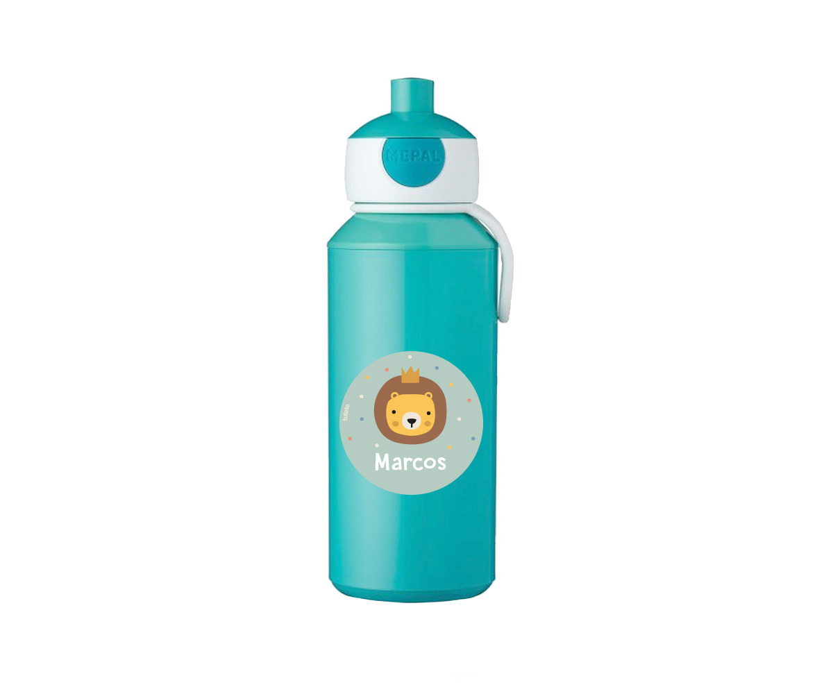 Borraccia Campus Pop-Up Turchese 400ml Personalizzata Animal Friends